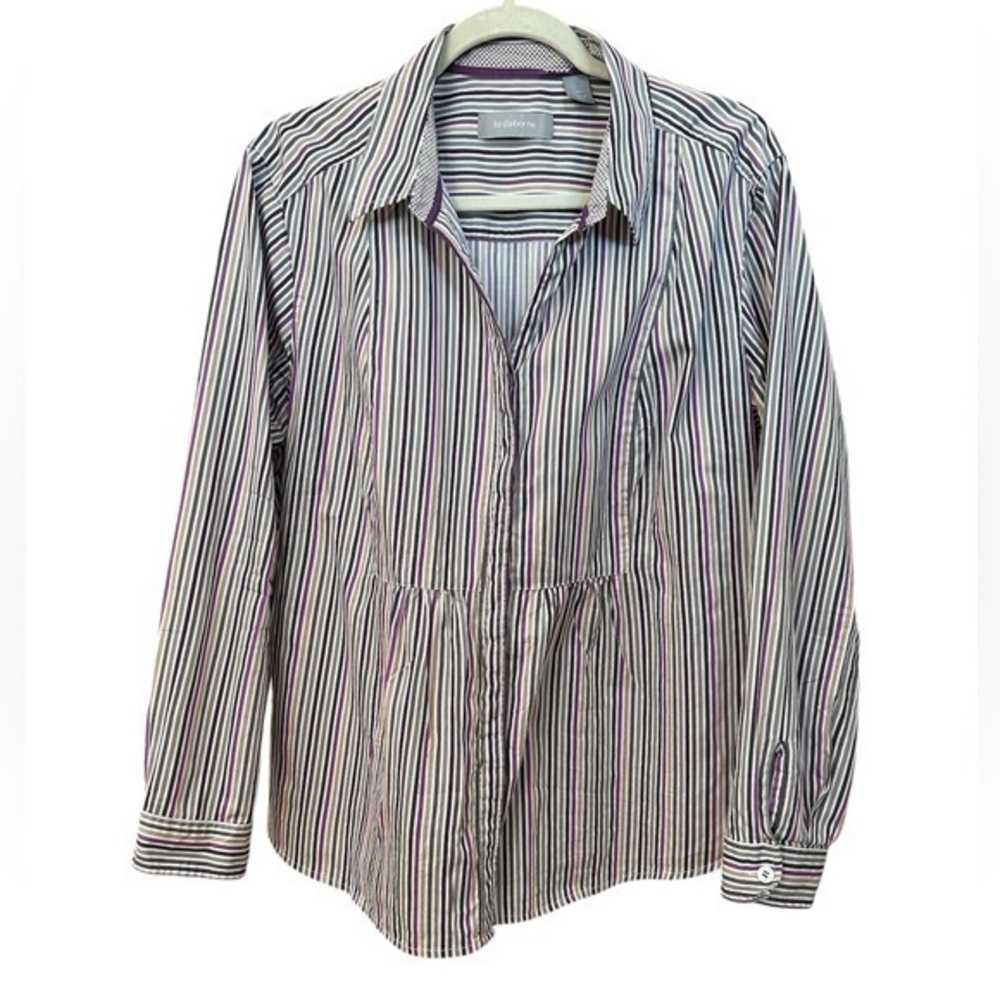 Liz Claiborne Versatile Striped Top, 2X